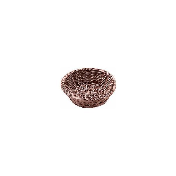 Corbeille ronde tressée chocolat